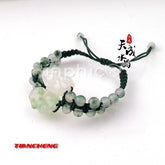 INPHIC-天然水晶 白綠玉髓貔貅雕刻手編手鏈 聖潔溫潤 清新時尚唯美